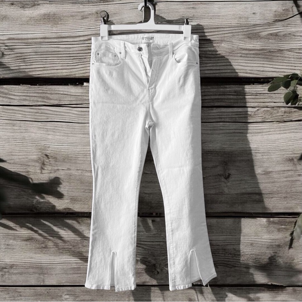 Derek Lam 10 Crosby White Denim Jeans Front Slit Hem Size 31 NWOT Designer
